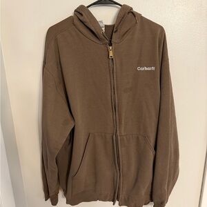Carhartt Chocolate Brown Full-Zip Hoodie